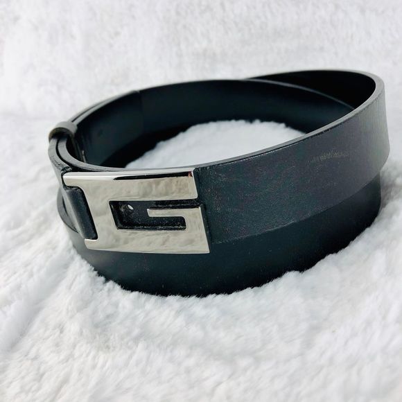 Gucci Other - Vintage Gucci Black Leather Belt Square G